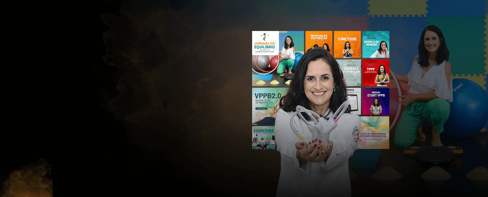 Fernanda Amaral com os cursos da Jornada do Equilíbrio